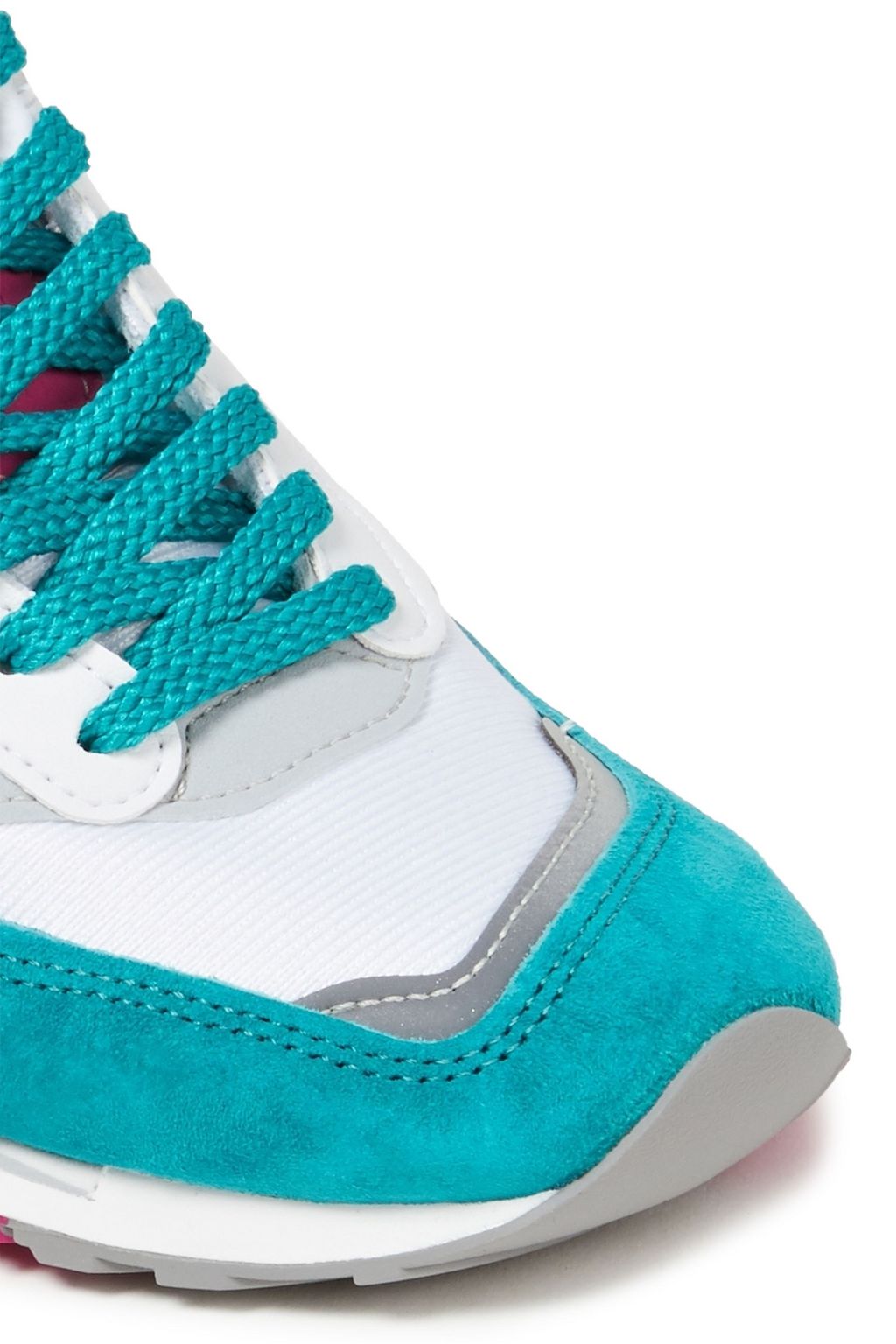 NEW BALANCE Sneakers aus Veloursleder und Leder mit Mesh-Besatz