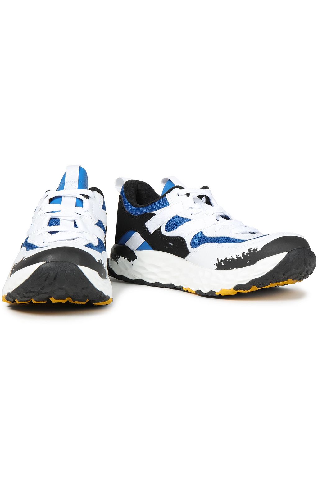 NEW BALANCE Bedruckte Sneakers aus Mesh mit Kunstleder- und Velourslederbesatz