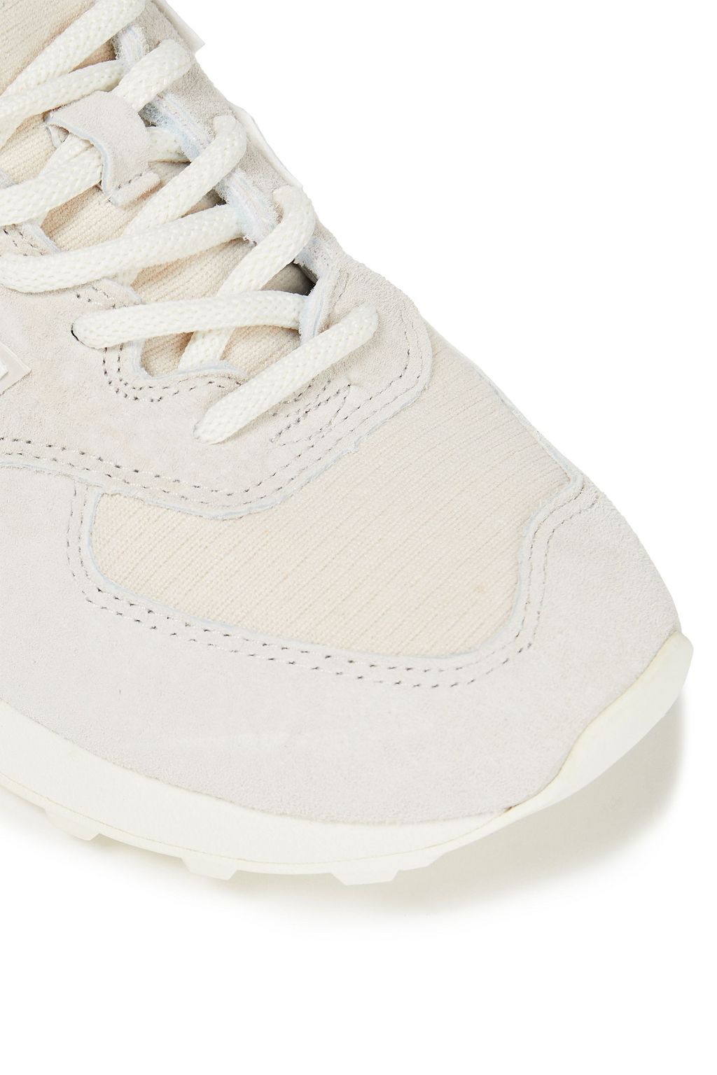 NEW BALANCE Leather-trimmed suede and canvas sneakers