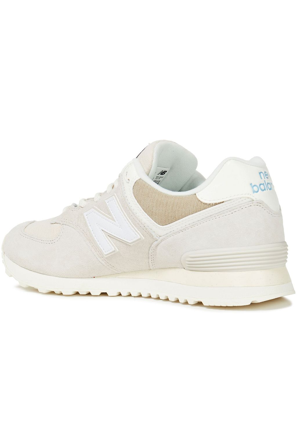 NEW BALANCE Leather-trimmed suede and canvas sneakers