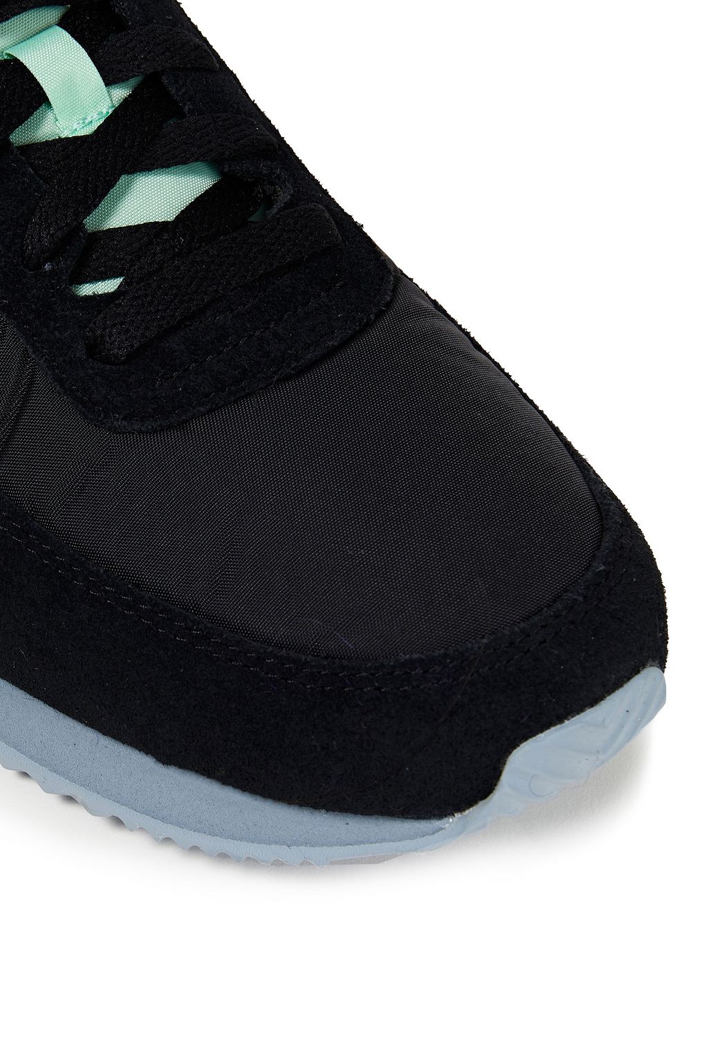 NEW BALANCE Leather-trimmed suede and shell sneakers