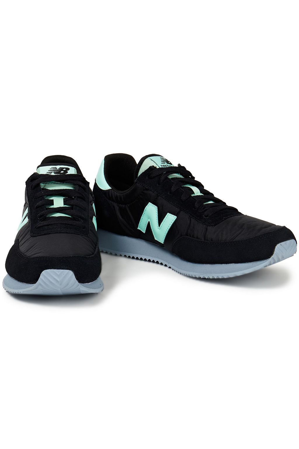 NEW BALANCE Leather-trimmed suede and shell sneakers