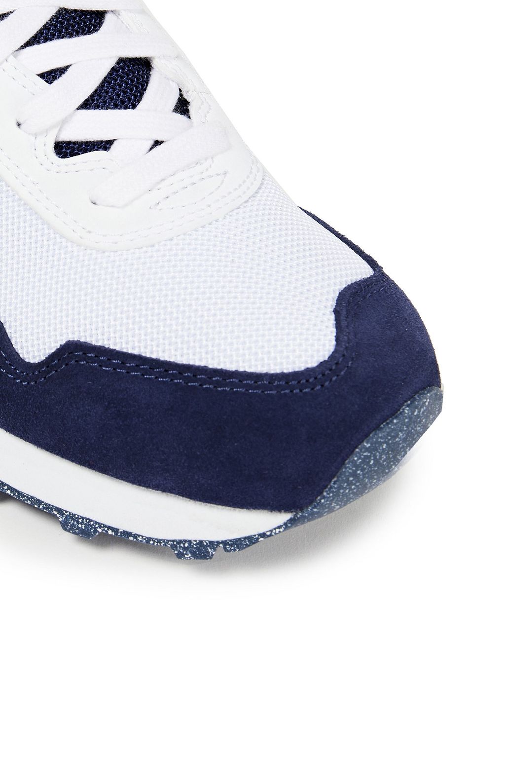 NEW BALANCE Leather-trimmed suede and mesh sneakers