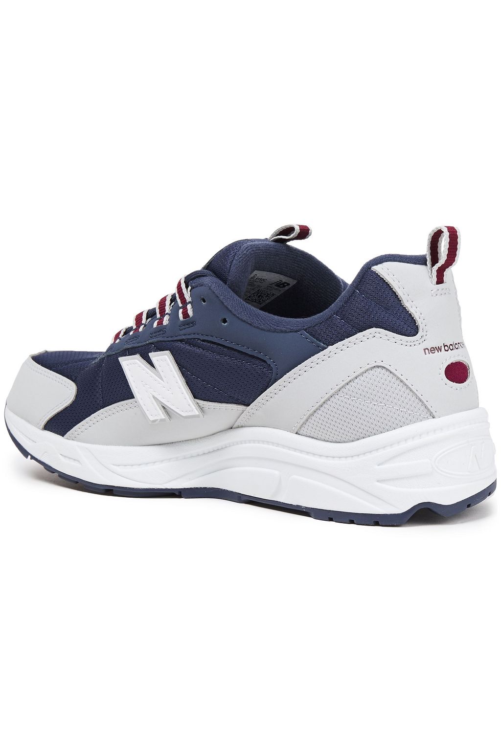 NEW BALANCE Leather-trimmed suede and mesh sneakers