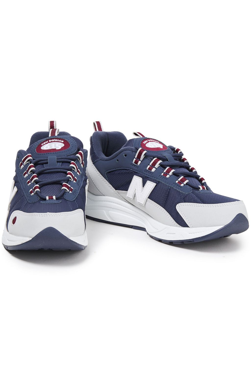 NEW BALANCE Leather-trimmed suede and mesh sneakers