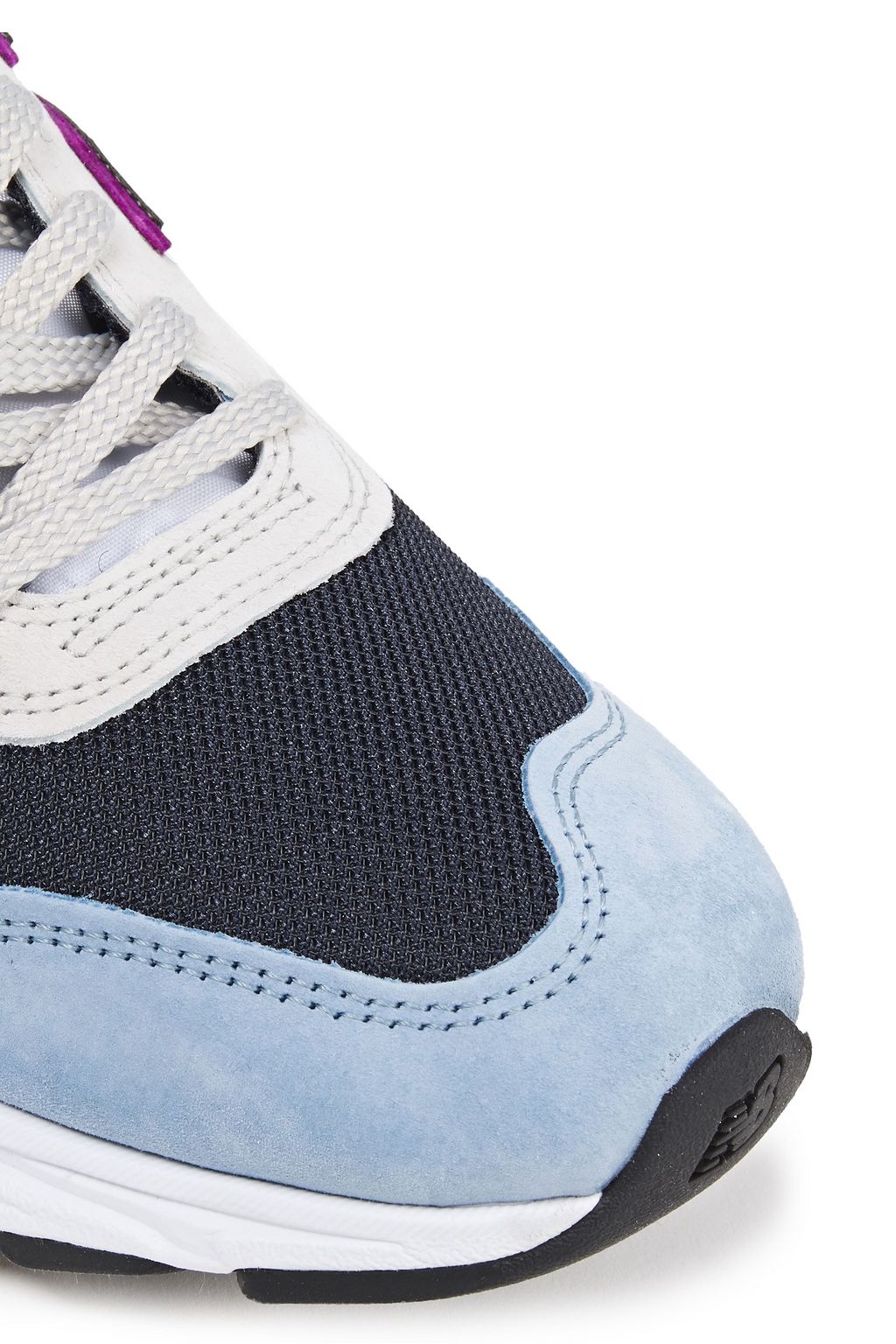NEW BALANCE Leather-trimmed suede and mesh sneakers