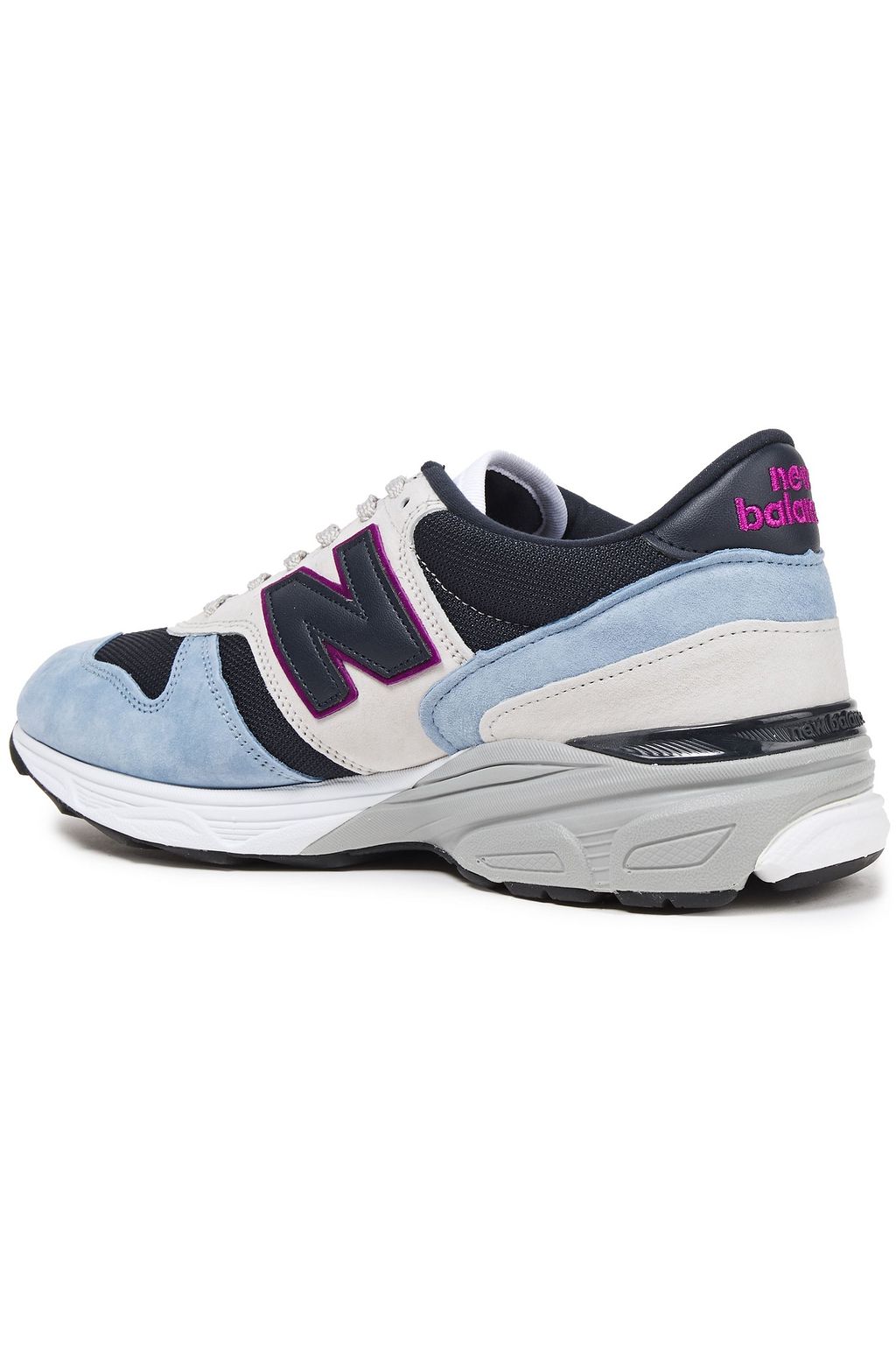 NEW BALANCE Leather-trimmed suede and mesh sneakers