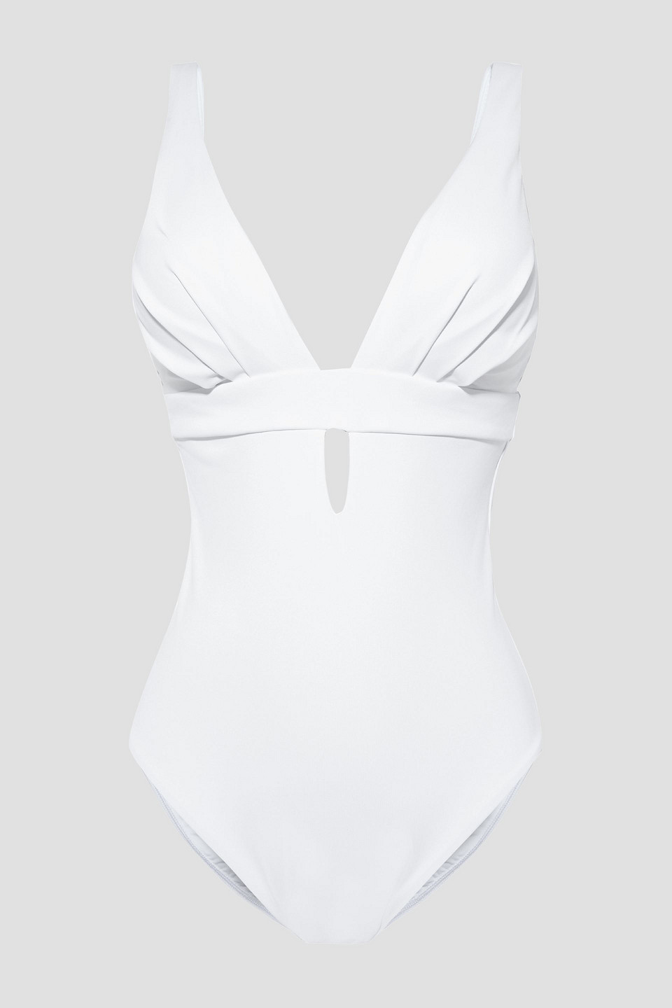 Jets Australia By Jessika Allen Woman Jetset Cutout Pleated Swimsuit White Size 14