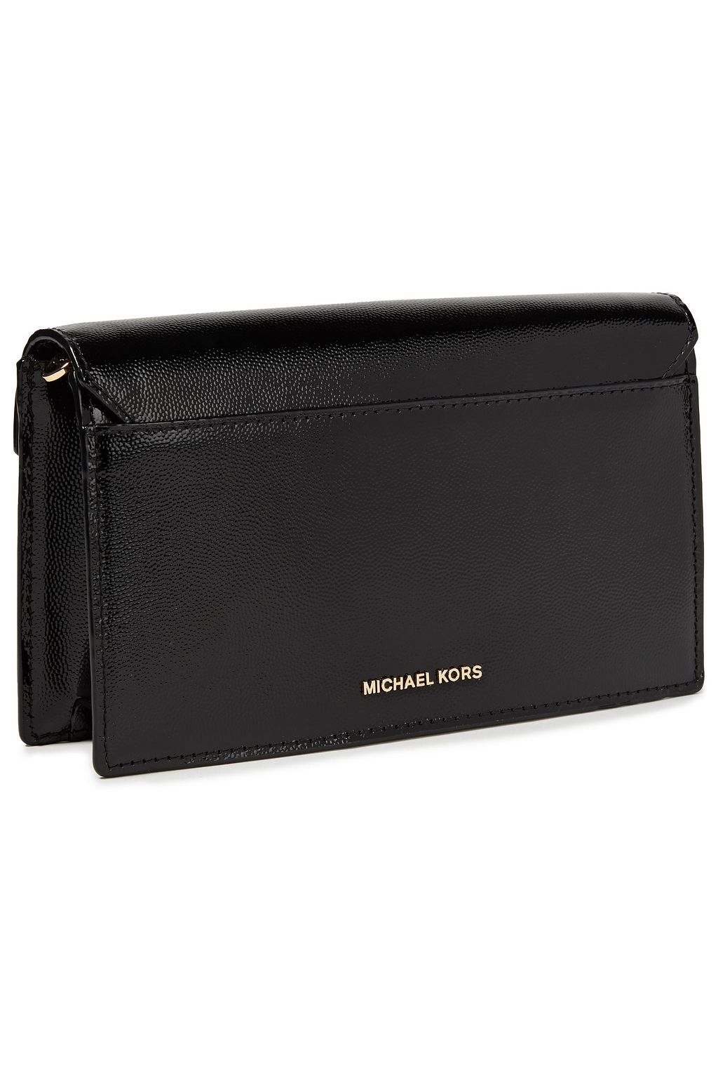 MICHAEL MICHAEL KORS Textured faux patent-leather clutch