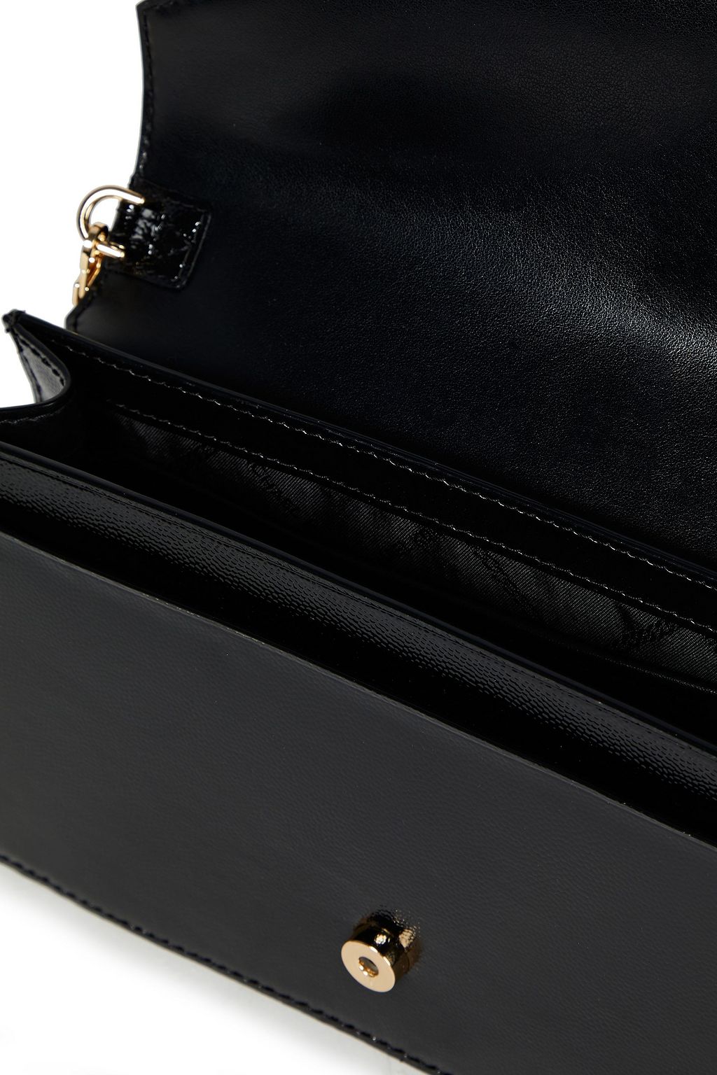 MICHAEL MICHAEL KORS Textured faux patent-leather clutch