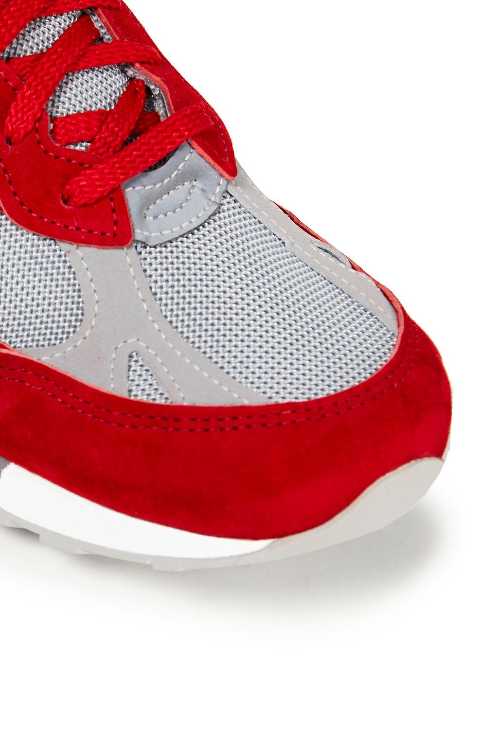 NEW BALANCE Leather-trimmed suede and mesh sneakers