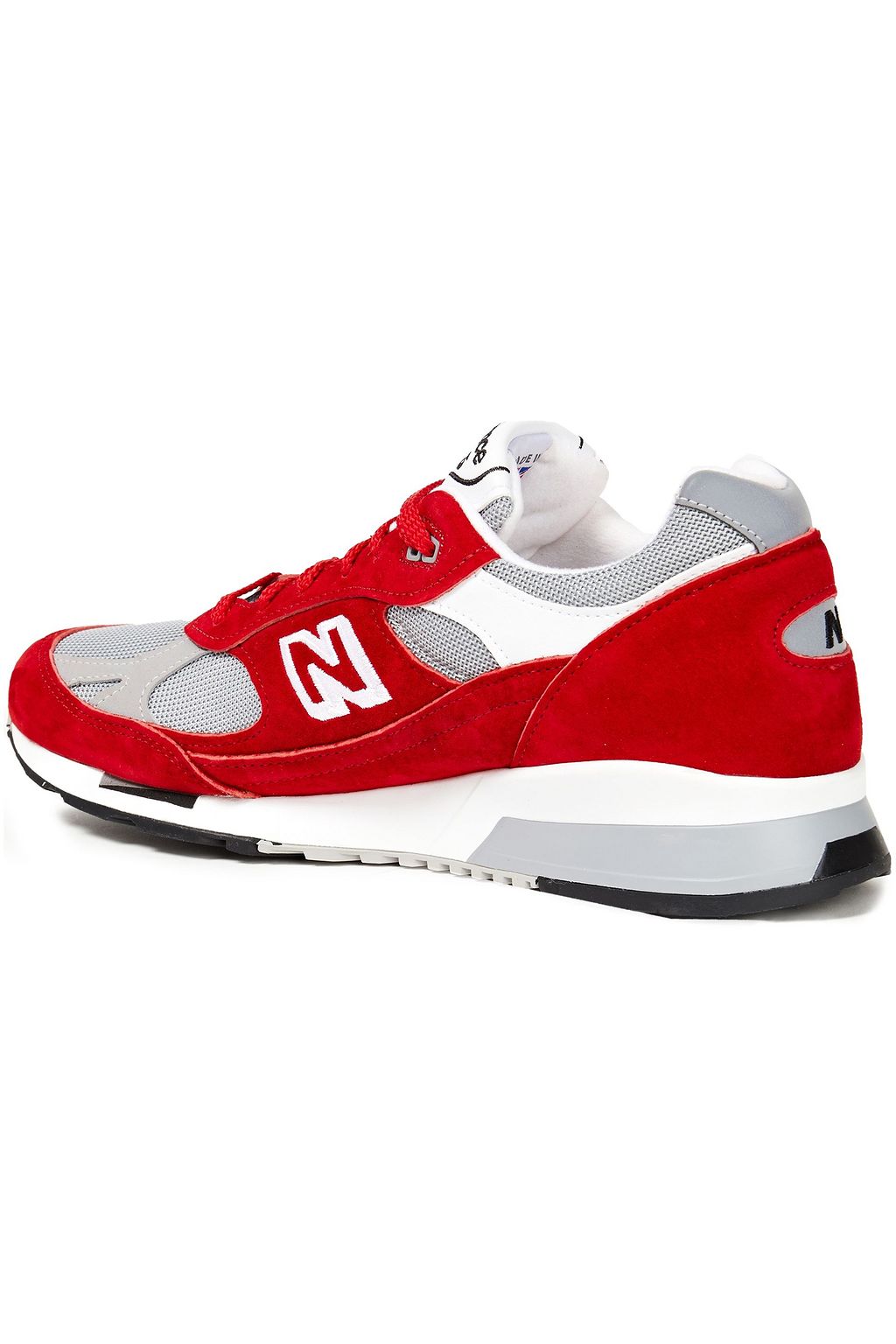 NEW BALANCE Leather-trimmed suede and mesh sneakers
