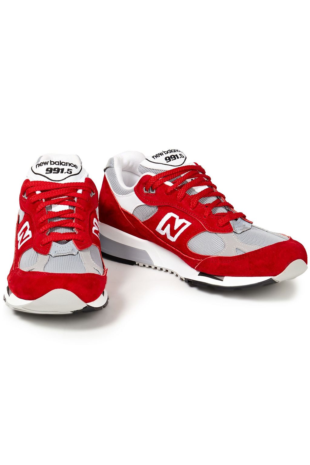 NEW BALANCE Leather-trimmed suede and mesh sneakers