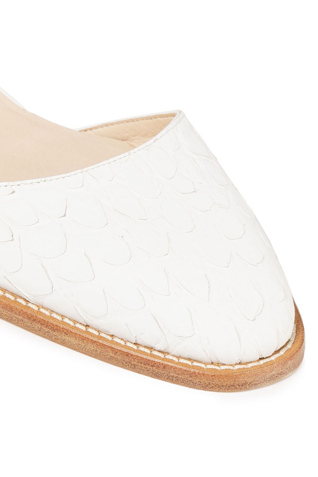 GABRIELA HEARST Snake-effect leather flats