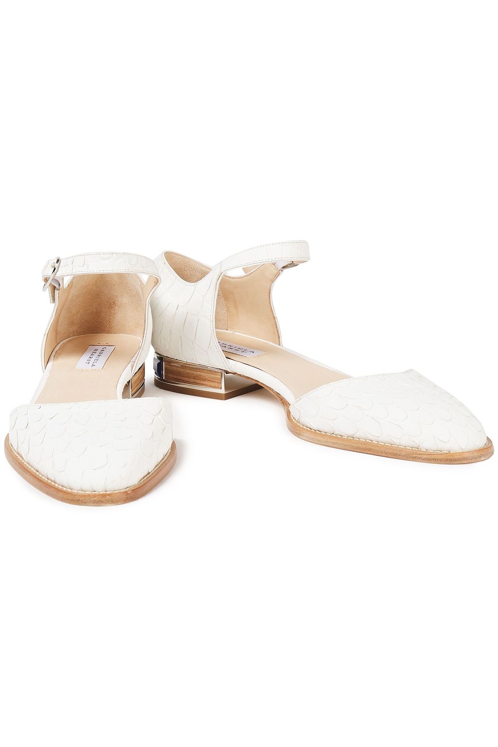 GABRIELA HEARST Snake-effect leather flats