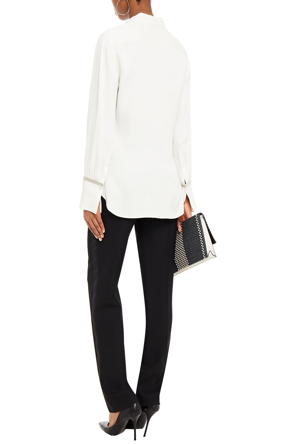 3.1 PHILLIP LIM Bead-embellished cady shirt
