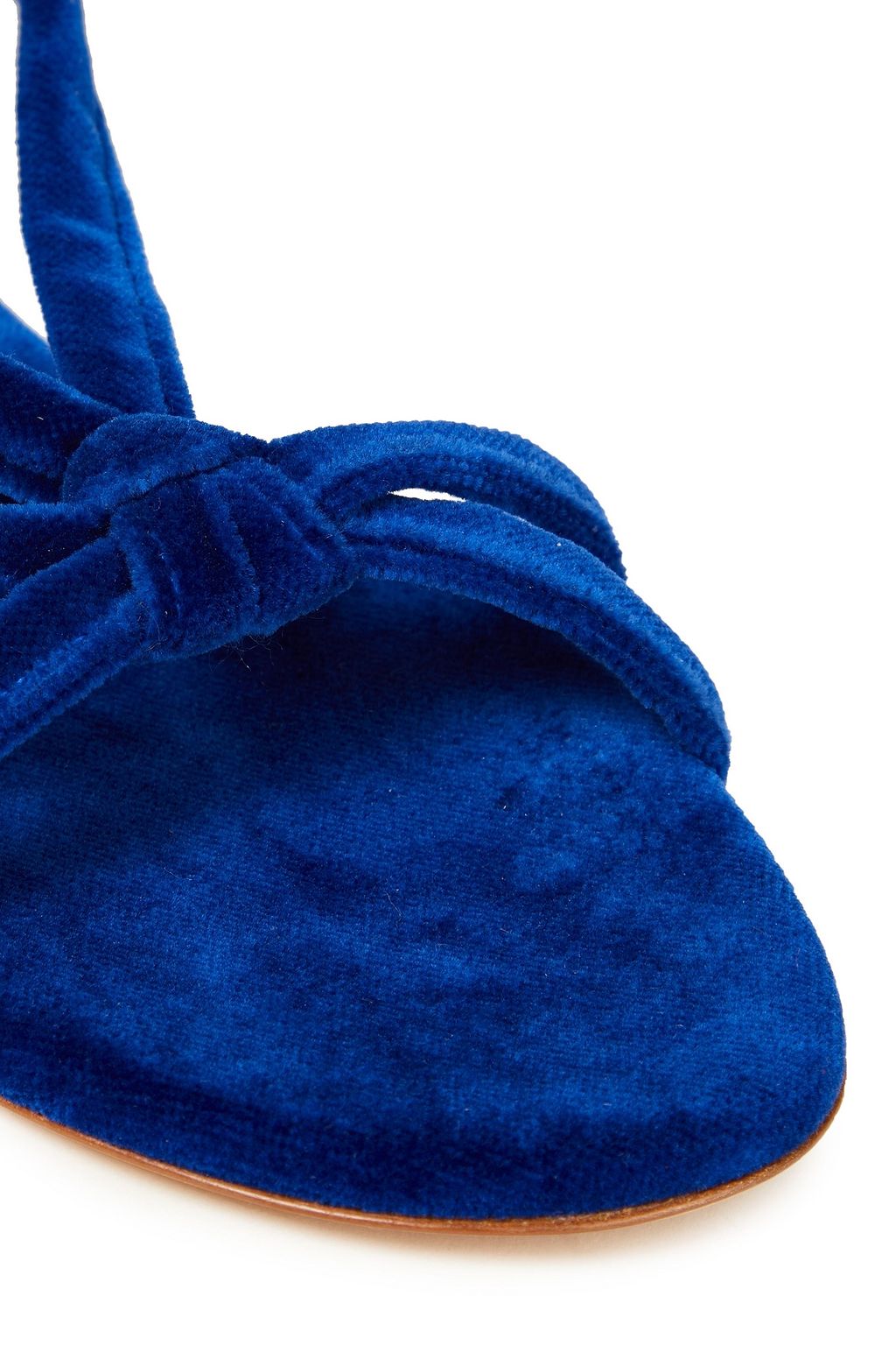 GABRIELA HEARST Leather-trimmed knotted velvet sandals