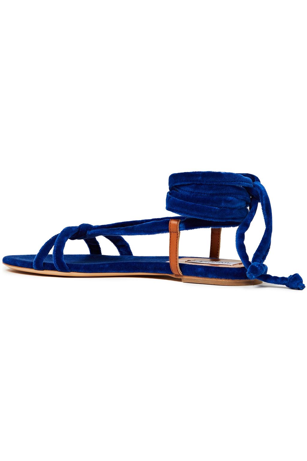 GABRIELA HEARST Leather-trimmed knotted velvet sandals