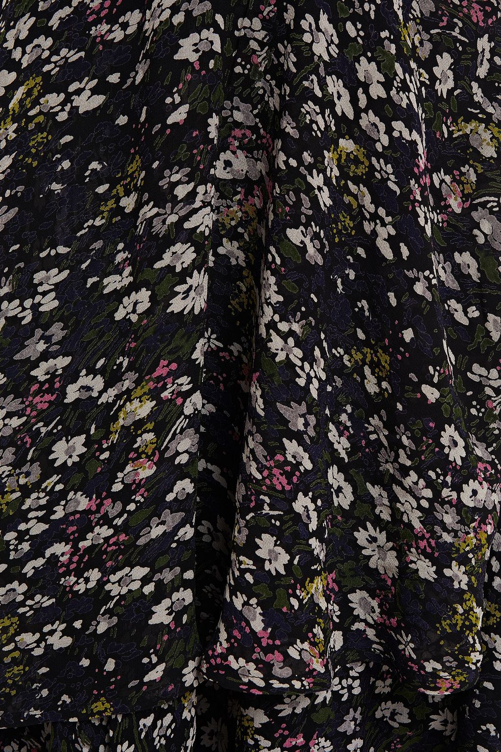 GANNI The Pav asymmetric floral-print chiffon midi wrap dress