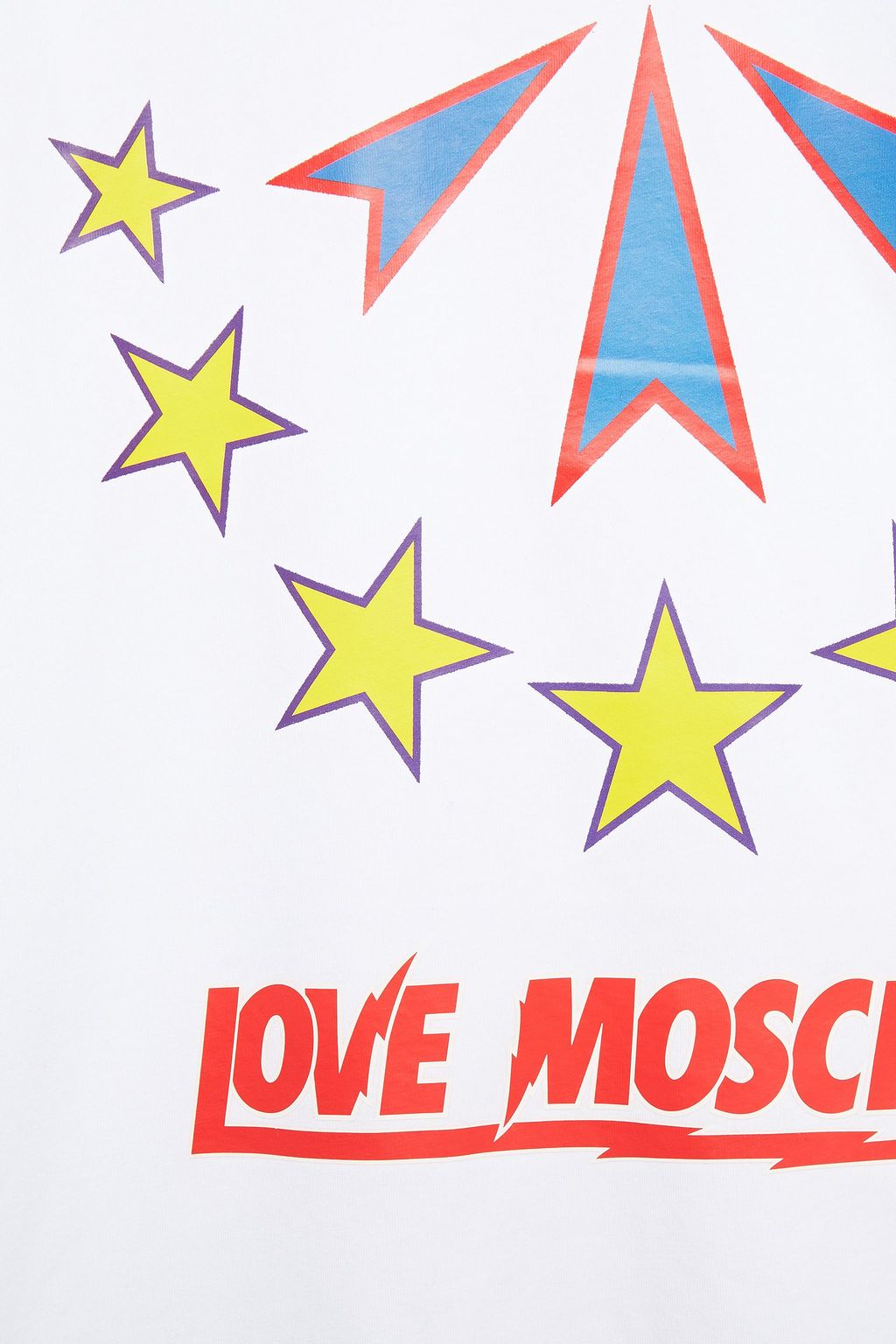LOVE MOSCHINO Printed stretch-cotton jersey T-shirt
