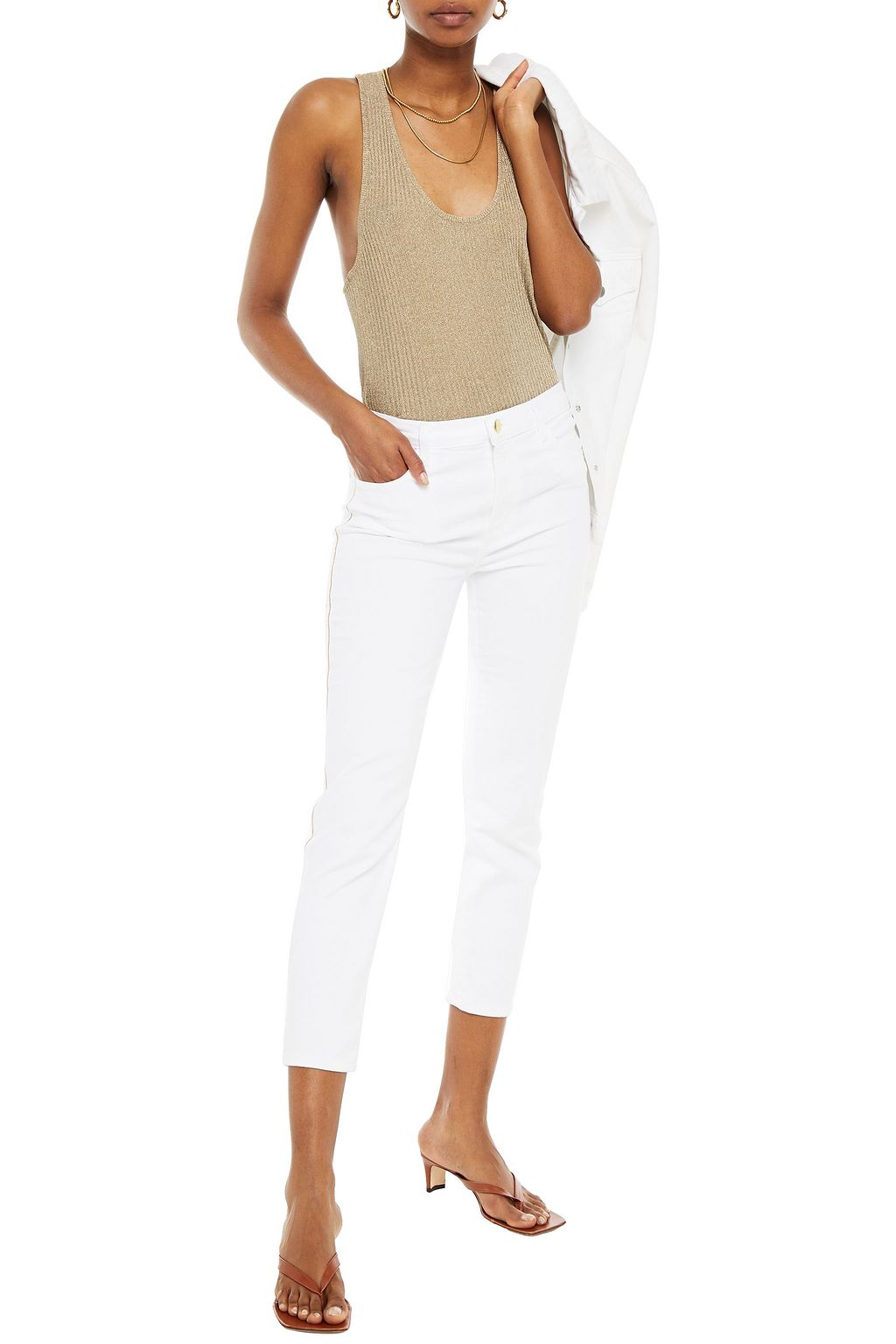 J BRAND Ruby cropped high-rise slim-leg jeans