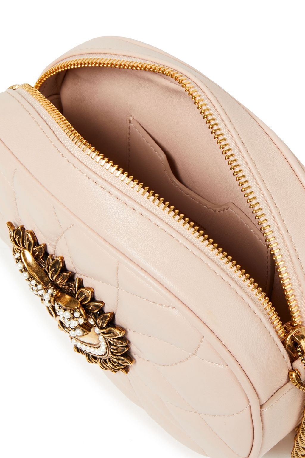 DOLCE&GABBANA Devotion embellished quilted leather shoulder bag