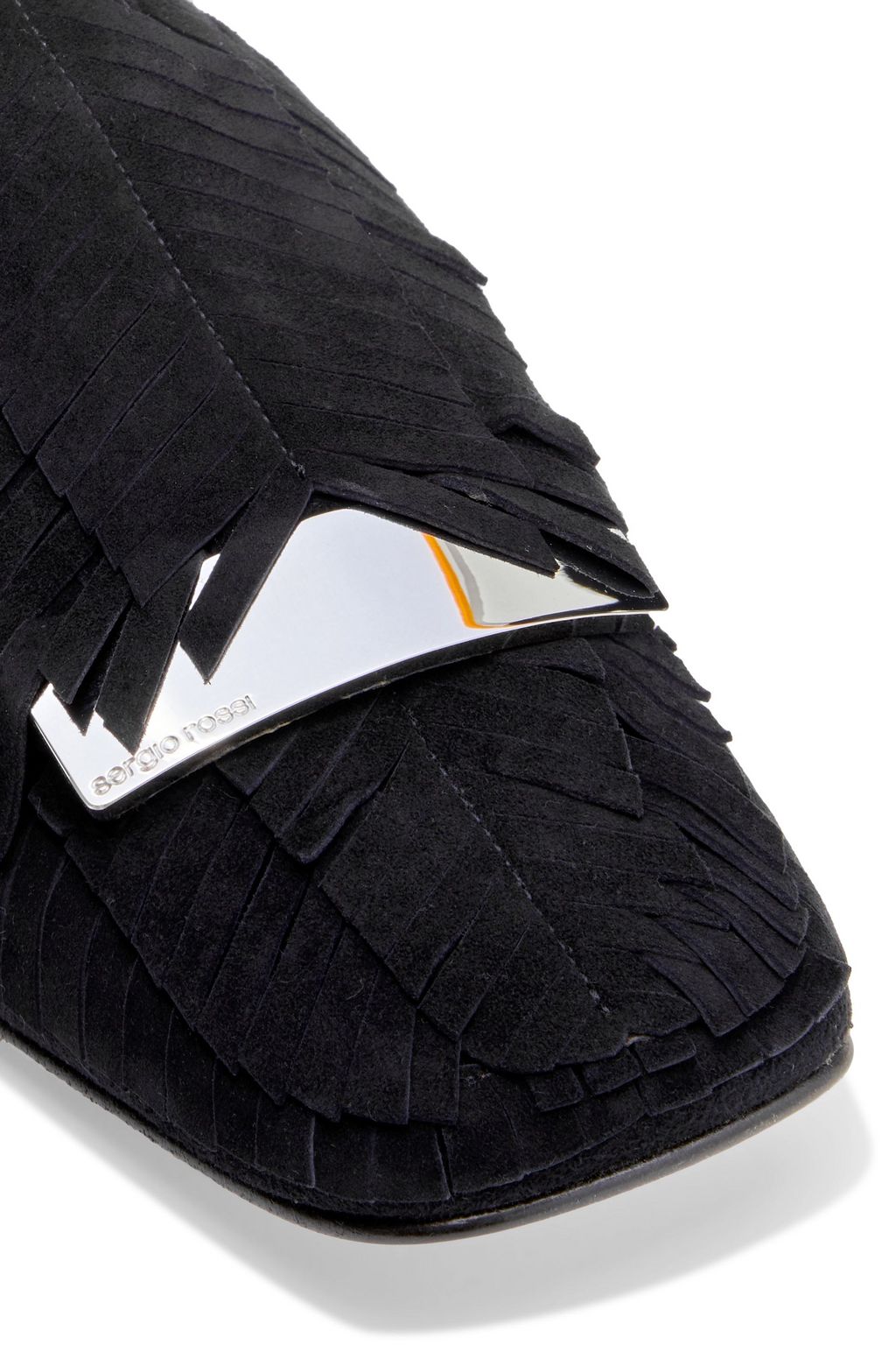 SERGIO ROSSI sr1 fringed suede slippers