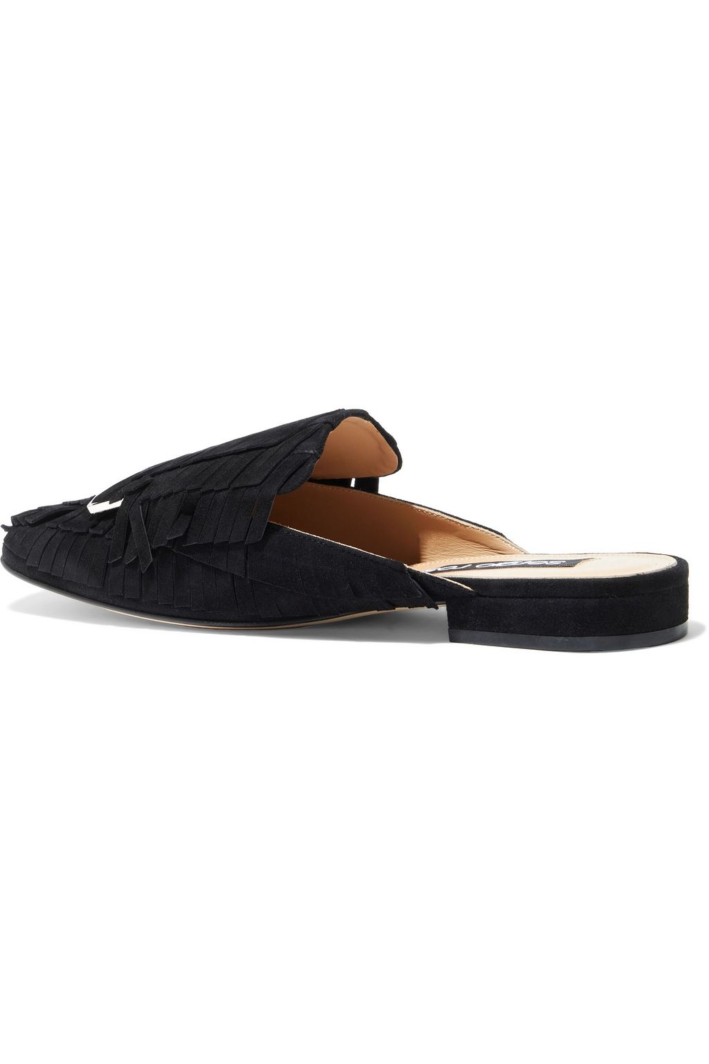 SERGIO ROSSI sr1 fringed suede slippers