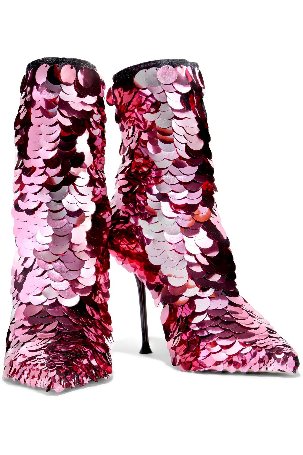 SERGIO ROSSI sr Milano sequined silk-organza sock boots