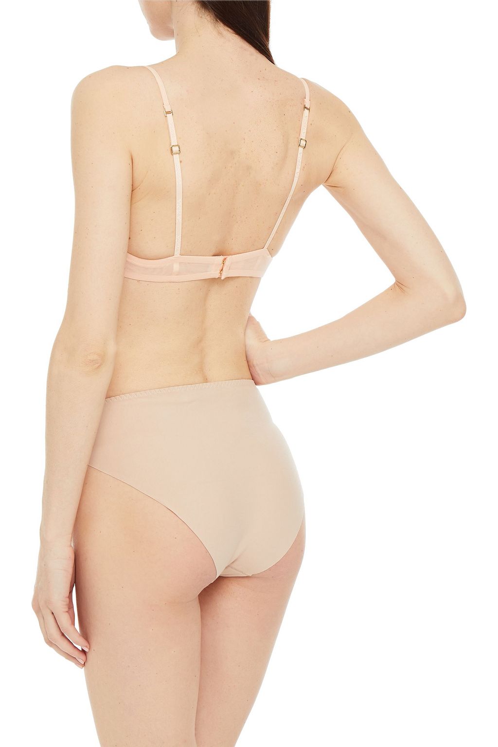 LA PERLA Embellished cutout stretch-tulle underwired bra