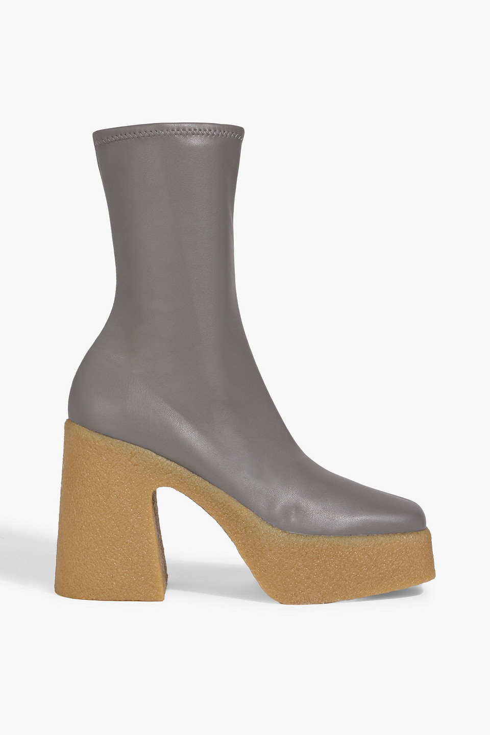 stella mccartney - skyla platform ankle boots - gray - eu 35