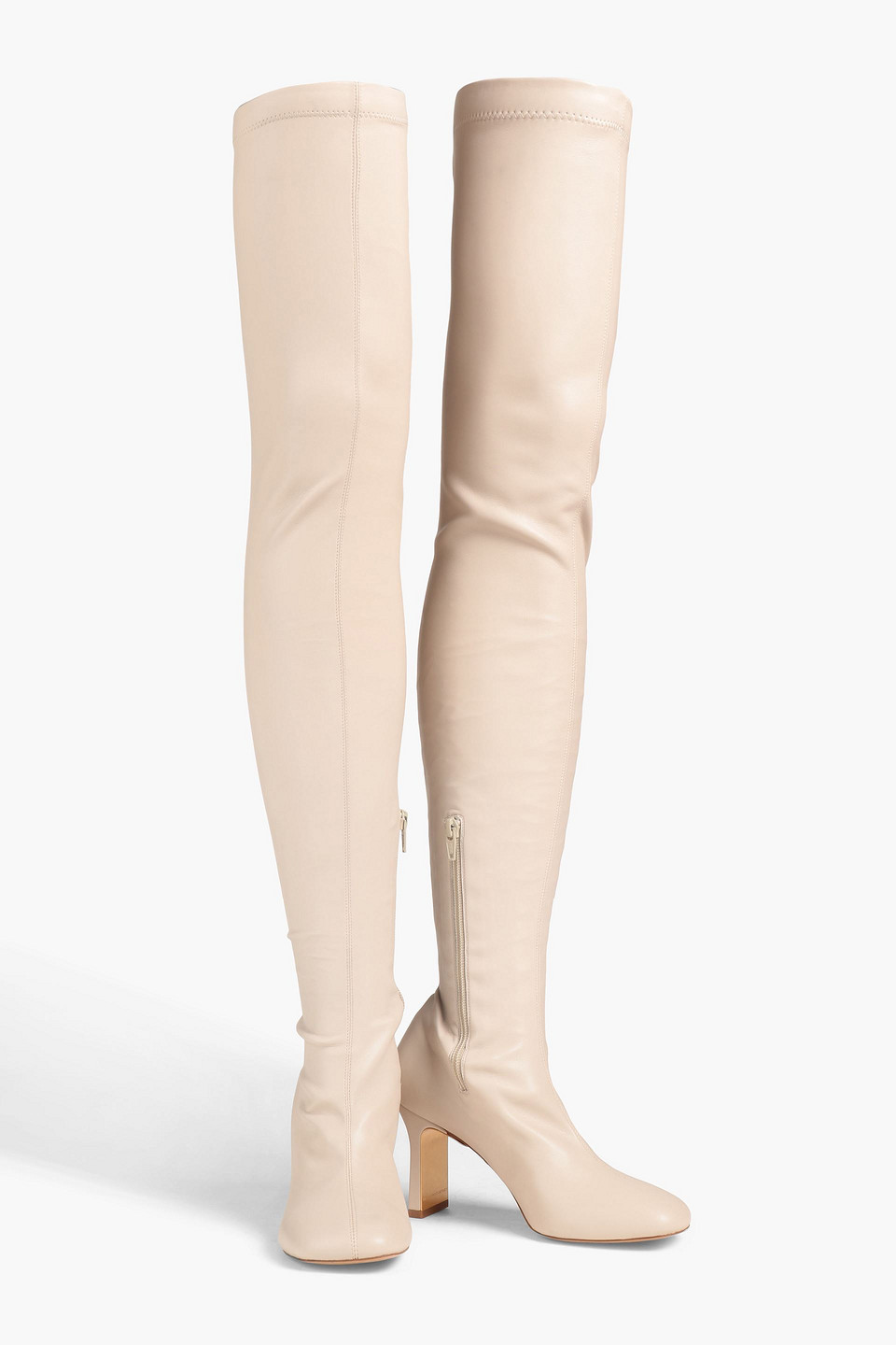  Stella Mccartney - Ivy Overknees Aus Stretch-kunstleder - Neutral - Eu 36 