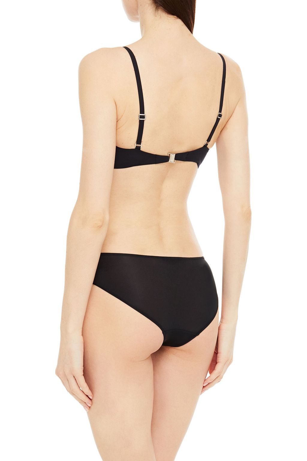 LA PERLA Sequined mesh, tulle and stretch-jersey balconette bra