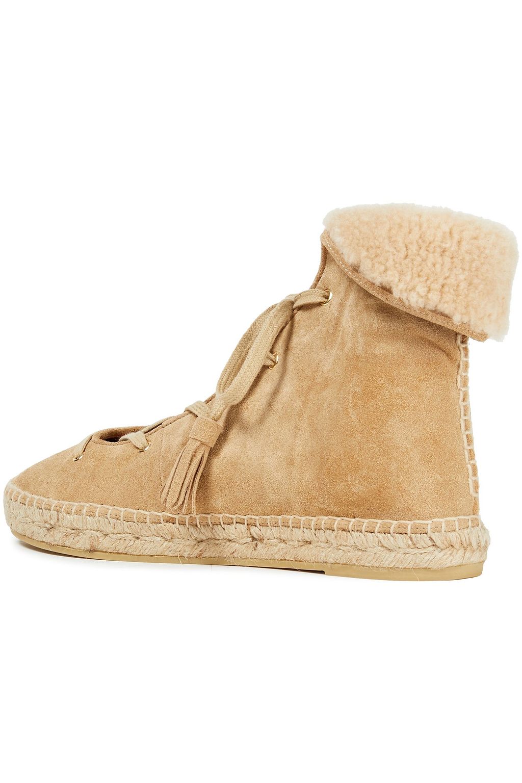 ALTUZARRA Gus shearling-trimmed suede espadrille ankle boots