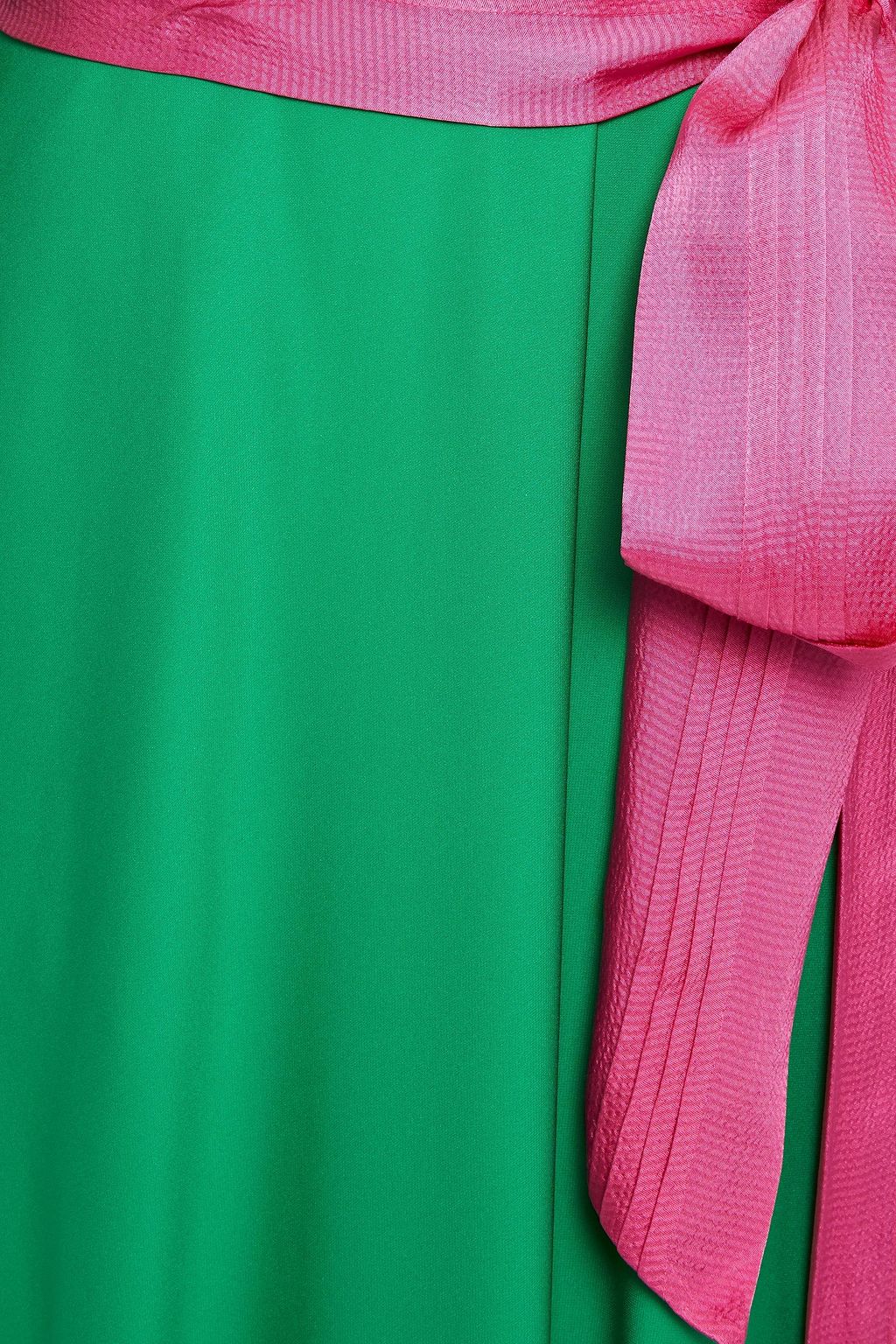 DIANE VON FURSTENBERG Amabel belted silk-blend crepe de chine maxi dress