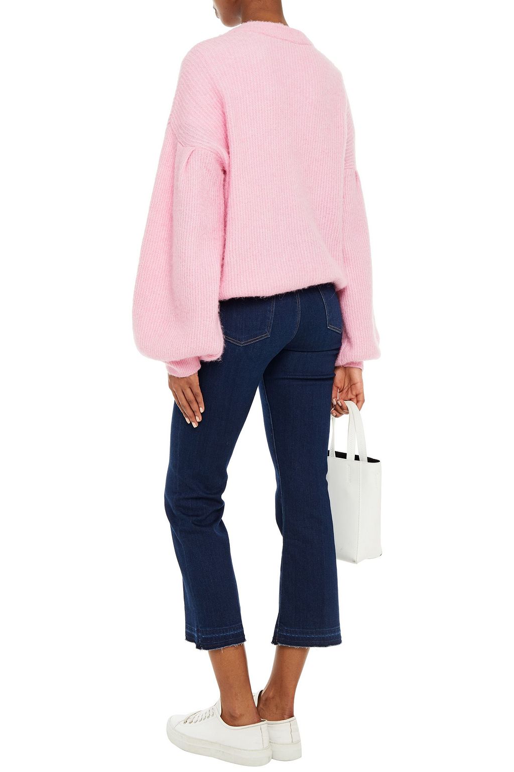J BRAND Selena frayed mid-rise kick-flare jeans