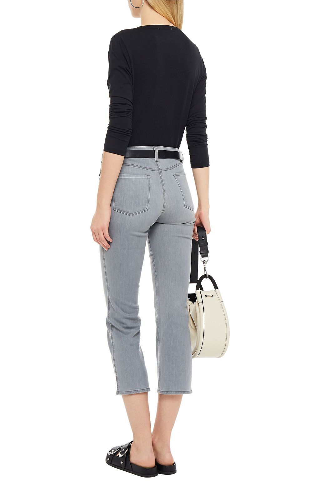 J BRAND Cropped Pima cotton-jersey top