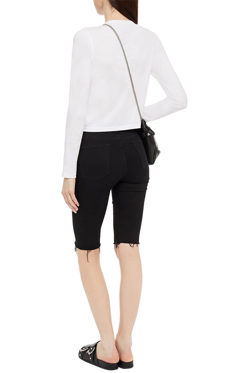 J BRAND Cropped Pima cotton-jersey top