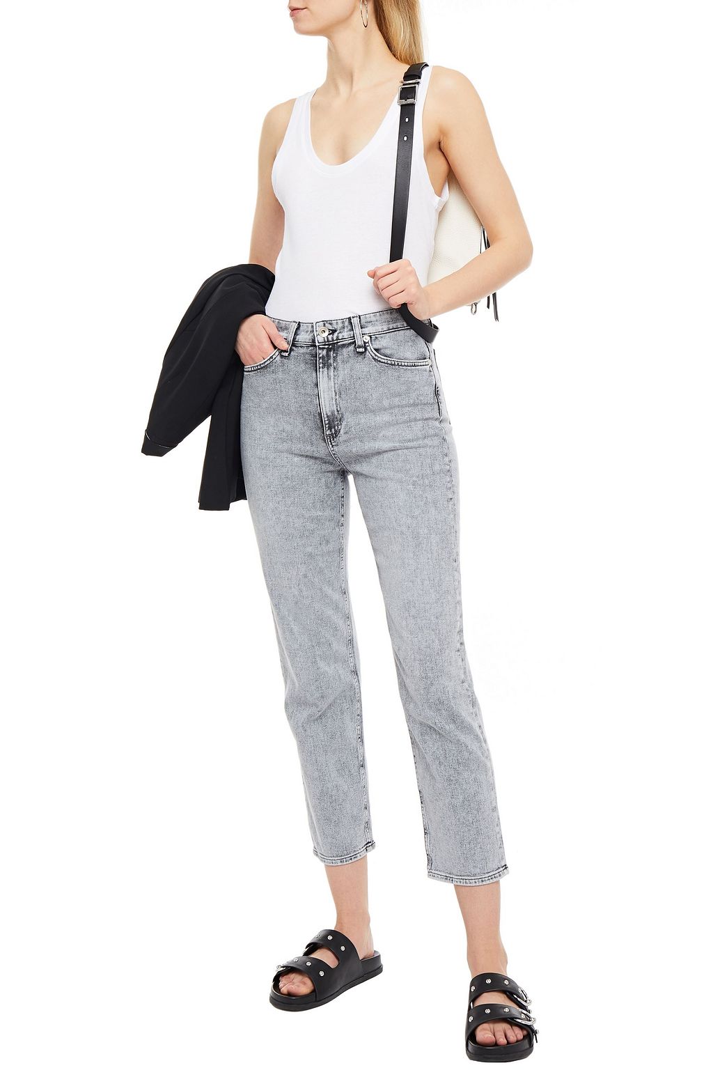 RAG & BONE Ribbed cotton and modal-blend jersey tank