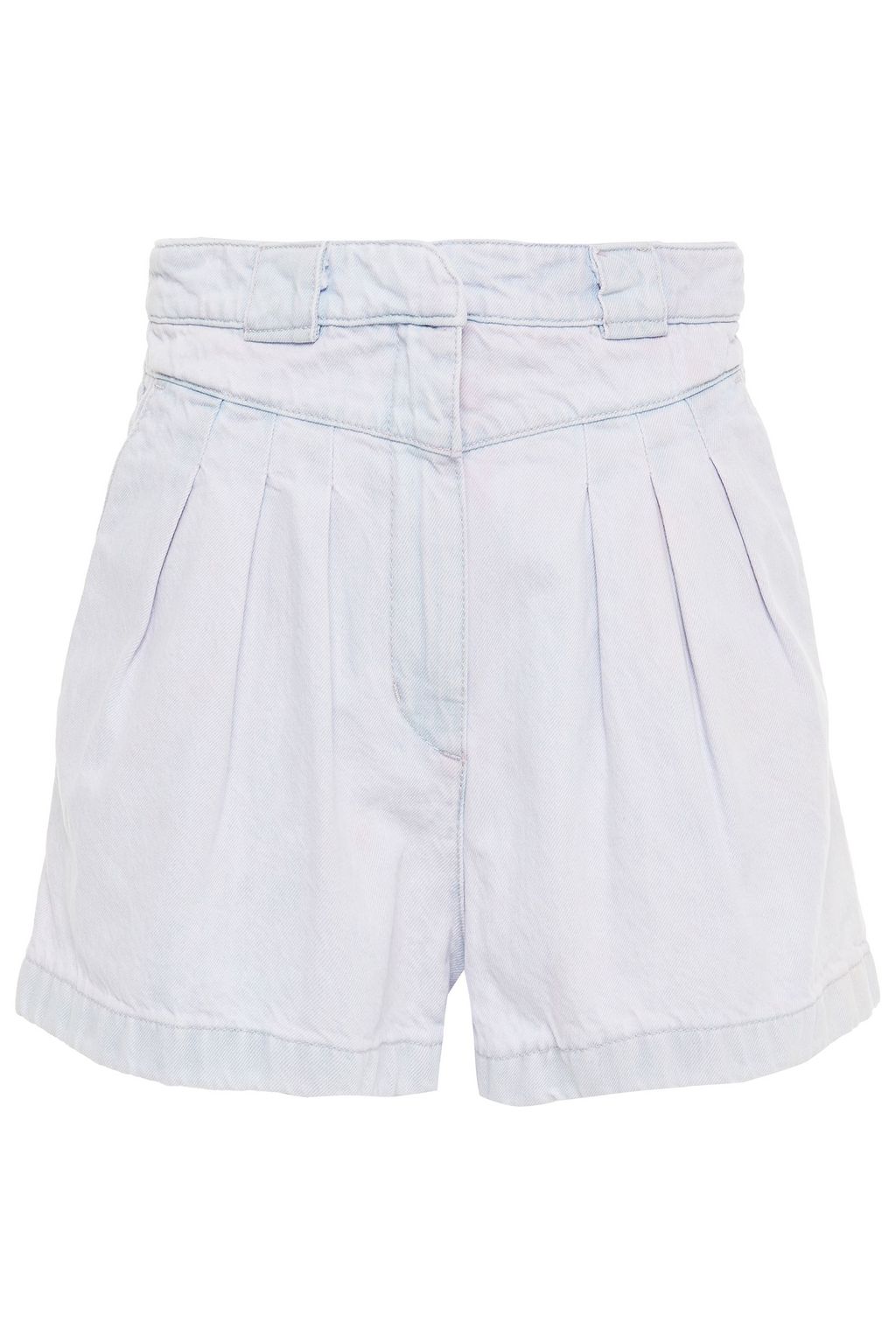 Light denim Pleated denim shorts | Sale 