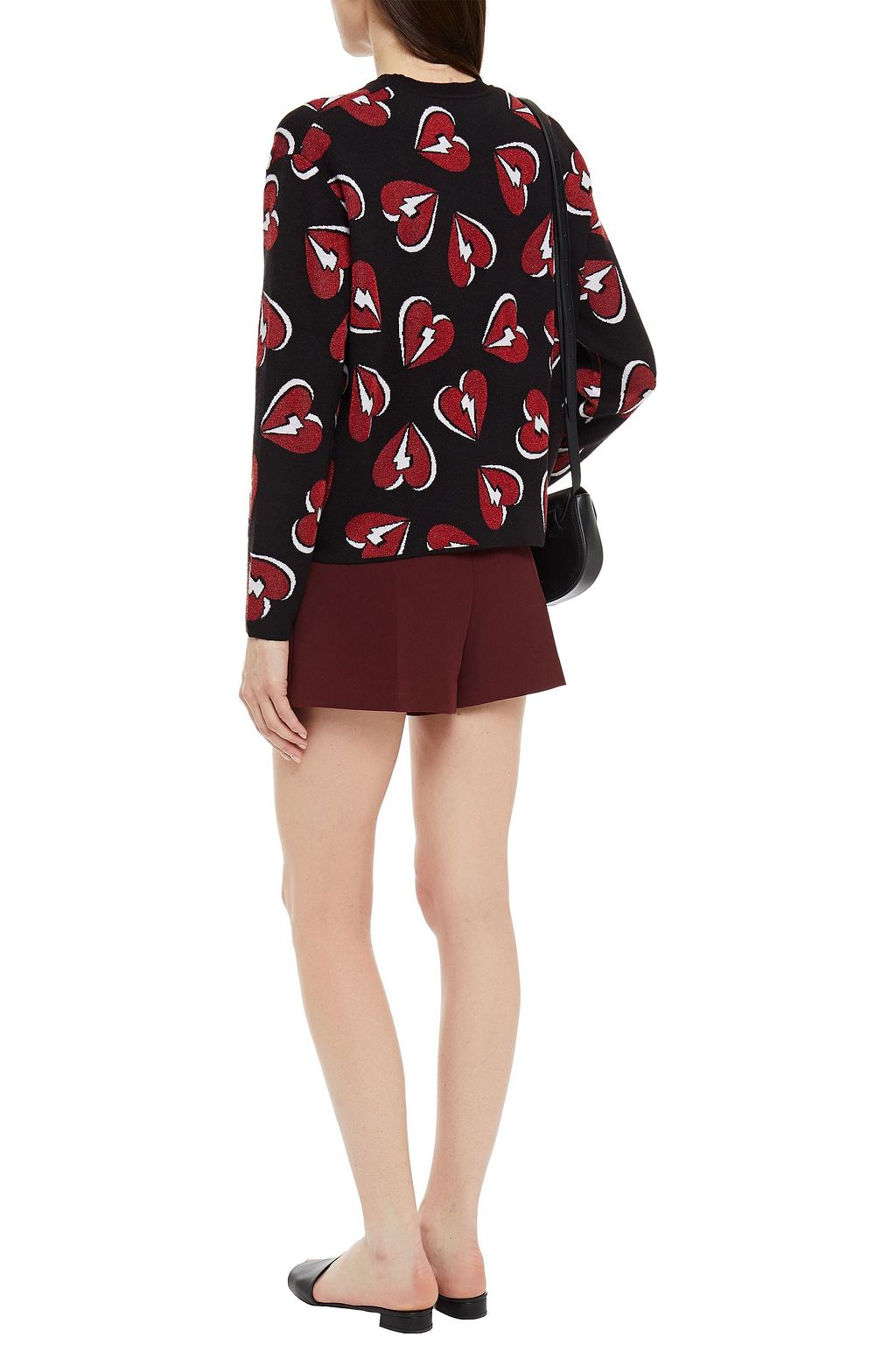 LOVE MOSCHINO Metallic jacquard-knit sweater