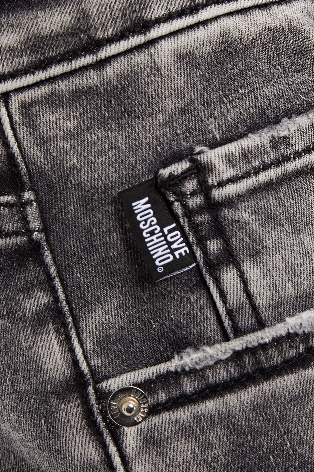LOVE MOSCHINO Distressed boyfriend jeans