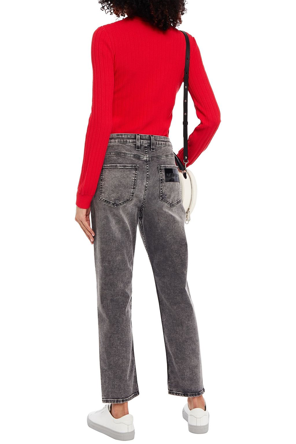 LOVE MOSCHINO Distressed boyfriend jeans