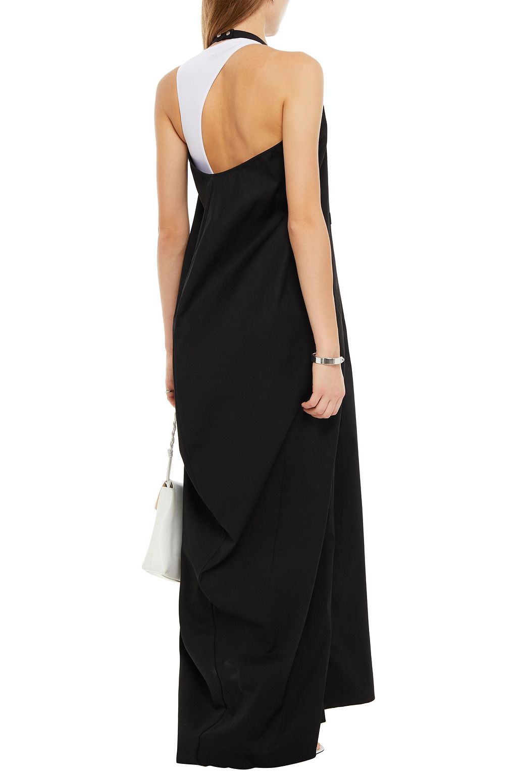 RICK OWENS Pyramid cutout cotton-blend halterneck gown