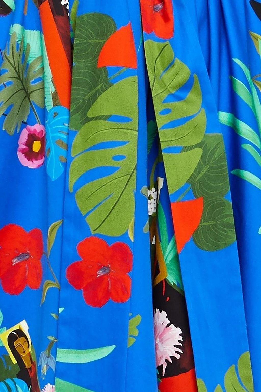 BORGO DE NOR Mia gathered printed cotton-poplin midi dress