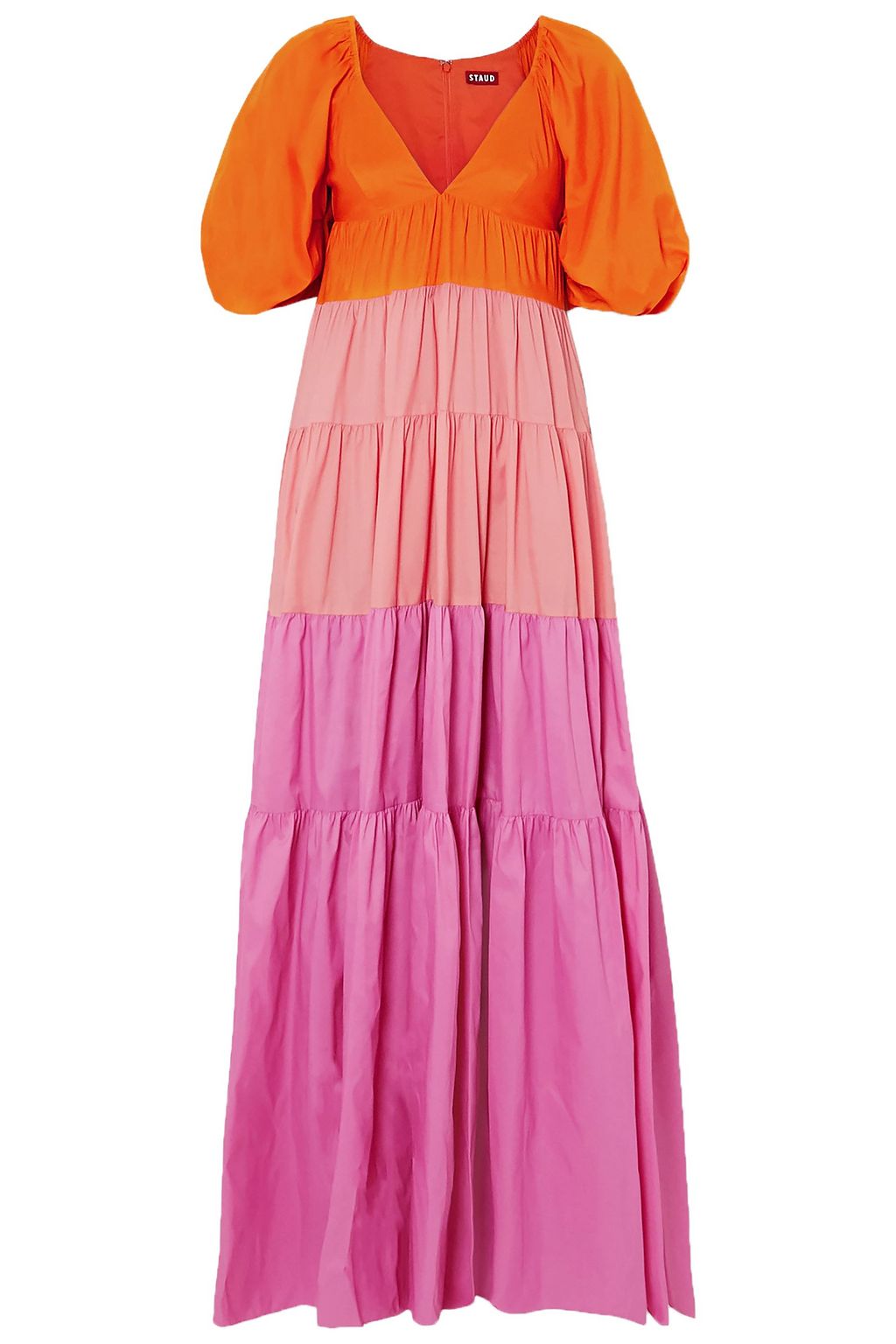 color block tiered dress