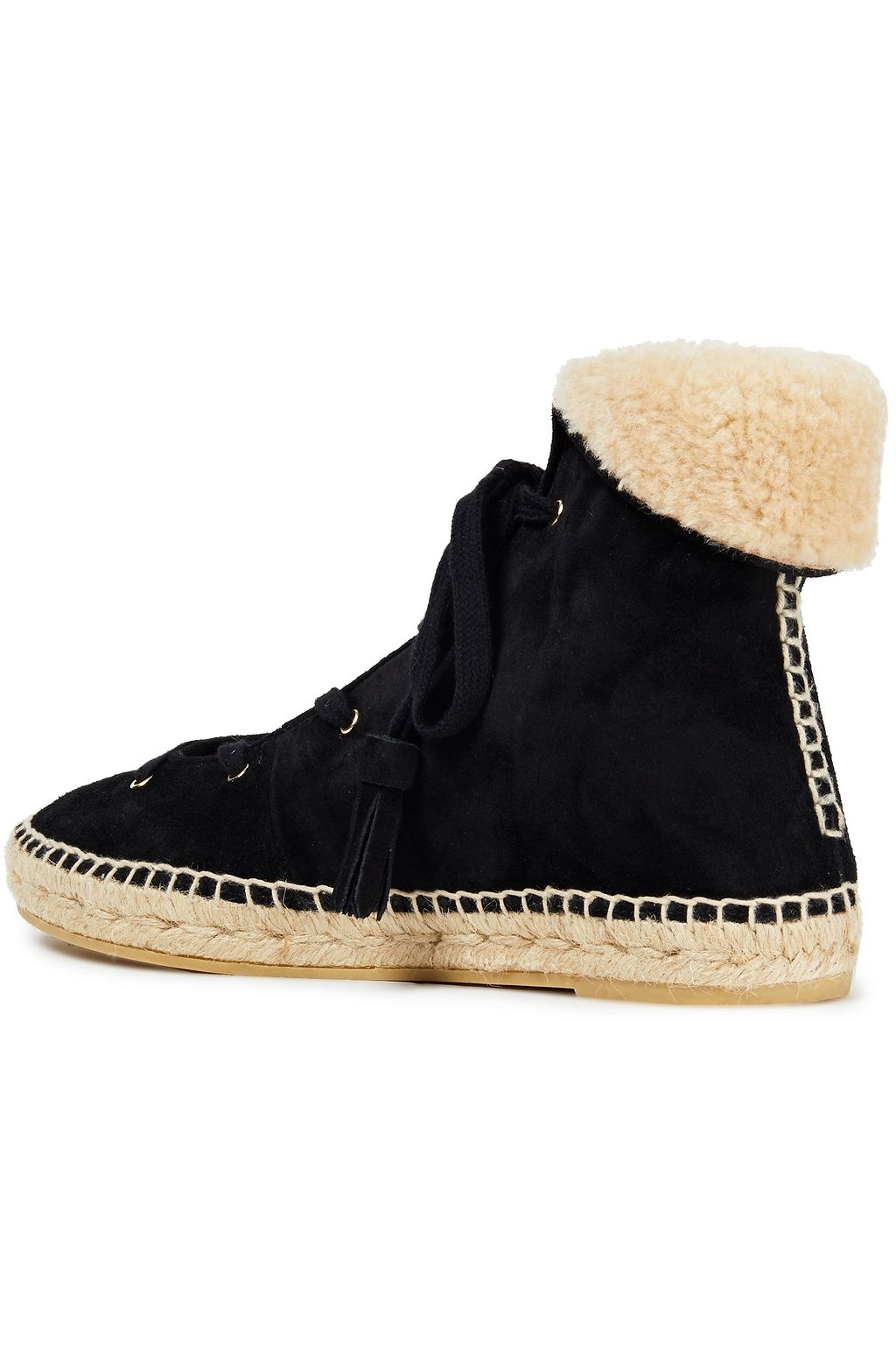 ALTUZARRA Gus shearling-trimmed suede espadrille ankle boots