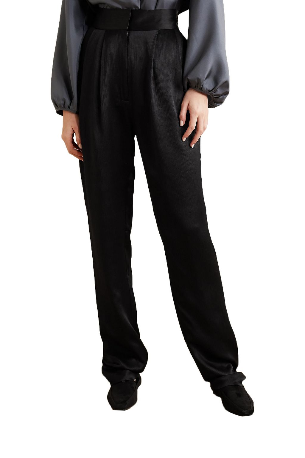 TOVE Remi silk-crepon straight-leg pants