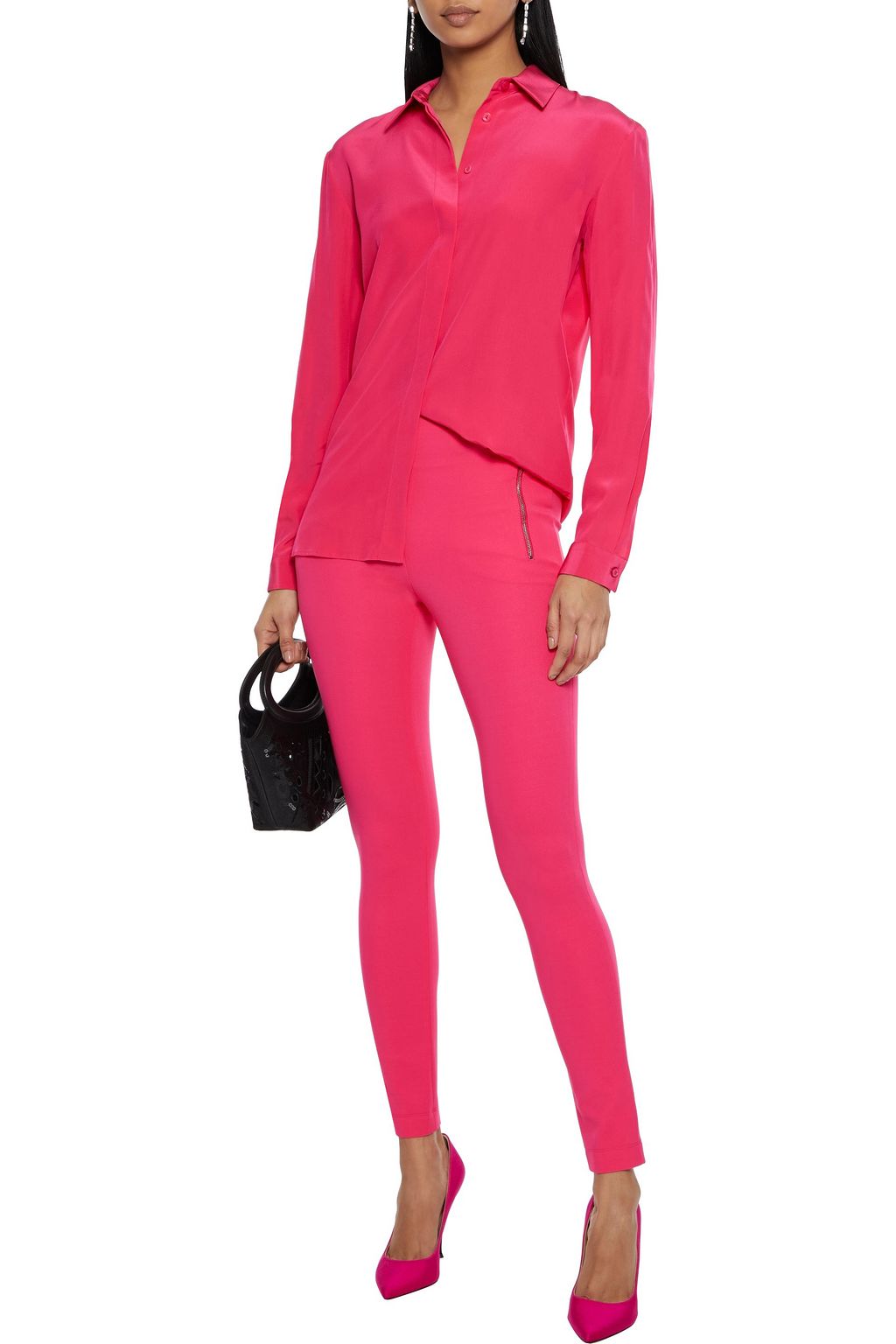 PUCCI Zip-detailed stretch-ponte leggings