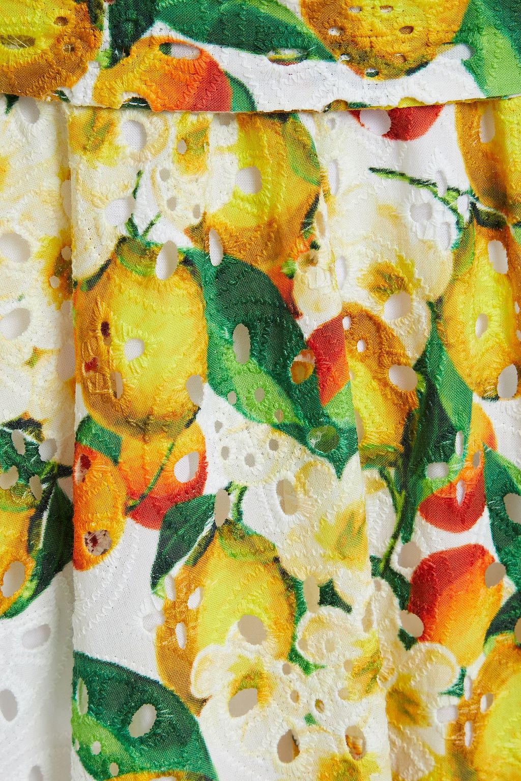 BORGO DE NOR Mia printed broderie anglaise cotton midi dress